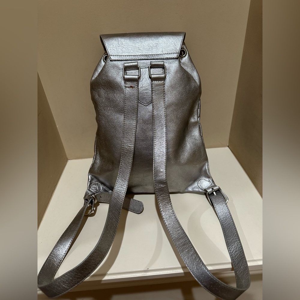 Versace Silver Leather Sun Backpack - image 8